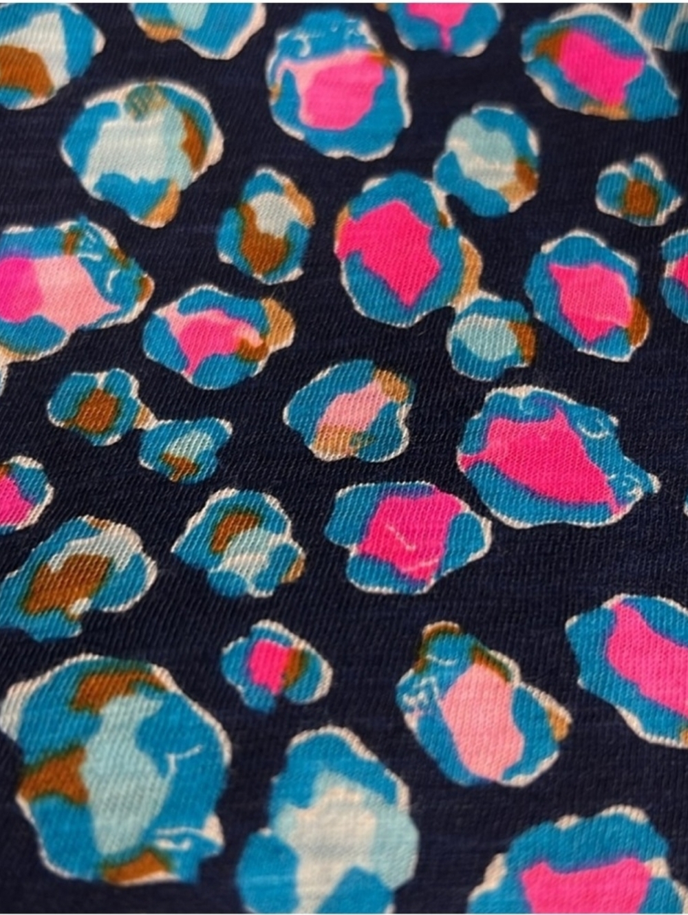 Lilly Pulitzer Etta V-Neck Seabreeze Blue Low Tide Navy Spotted Top Size XXS - Picture 6 of 9
